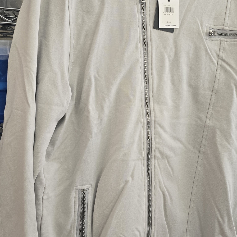 Light Gray Zip-Up Jacket
